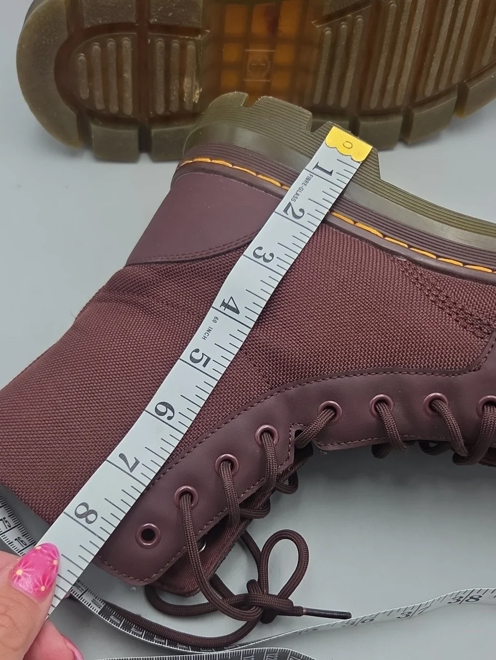 Dr. Martens Men's Combs Casual Combat Boots Lace Up Durable Sole 13 Brown Red